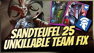 Raid Shadow Legends  Sandteufel 25 Unkillable Team Fix  Merouka und Bluthelm Version [upl. by Kasevich193]