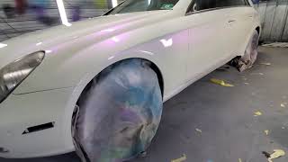 Mercedes CLS550 pearl paint job with Grant 7 clearcoat [upl. by Annael]