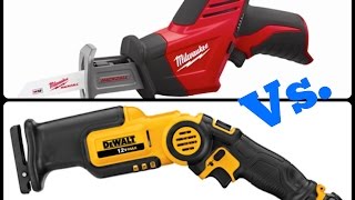 SIERRA SABLE DEWALT Vs MILWAUKEE 12v [upl. by Heman]