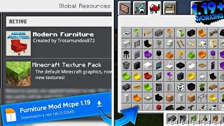 Modern Furniture mod Minecraft PE 119  Modern Furniture in MCPE 11951 [upl. by Melnick]