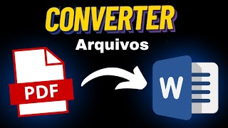 Como Converter PDF para WORD no Computador ou Celular Grátis em 2024 Online [upl. by Amadus]