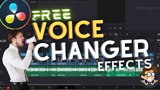 4 FREE Funny VOICE CHANGER effects in Davinci Resolve  Tutorial [upl. by Ahsinrat642]