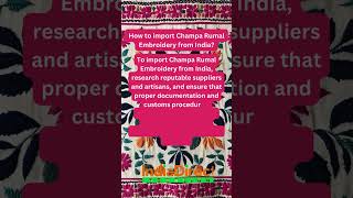 How to import Champa Rumal Embroidery from India [upl. by Welsh]