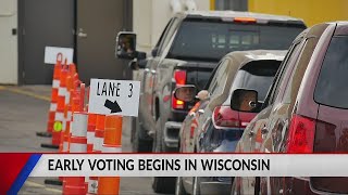 Inperson absentee voting is now open in Wisconsin [upl. by Martijn]