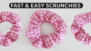 How to Sew a Scrunchie  DIY Simplest and Fastest Method To Sell [upl. by Waldo]