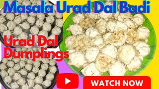 ମସଲା ବିରି ବଡ଼ି  Masala Badi Recipe  Urad Dal Masala Vadi Recipe  dumplings uraddalmasalabadi [upl. by Tamara]