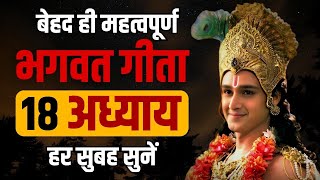 महत्वपूर्ण भगवत गीता १८ अध्याय हर सुबह सुनें  Best Krishna Motivational Speech  Bhagwat Geeta Saar [upl. by Sucul]