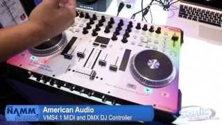 American Audio VMS 41 DJ Controller  NAMM 2014 [upl. by Inalaeham]