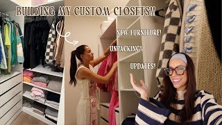 MOVING VLOG Building custom closets  more [upl. by Ephrayim142]