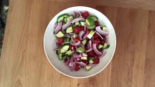 Balsamic Cucumber Tomato Salad [upl. by Hgielanna]