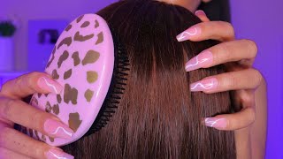 ASMR Hair Play ☁️ Scalp Massage Hair Brushing  Scalp Scratching For Sleep hair [upl. by Ecneps433]