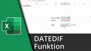 Excel Datedif Funktion  DATEDIF ✅ Tutorial [upl. by Amal985]