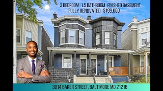 Fully Renovated 3014 Baker Street Baltimore MD Sold 8282023 [upl. by Marler]