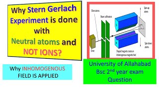 Why STERN Gerlach Experiment is done with NEUTRAL ATOMS  Stern Gerlachexperiment magneticmoment [upl. by Akimihs290]