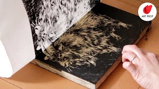 WOODCUT Tutorial Step by Step Relief Printmaking Techniques [upl. by Aitram]