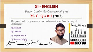 XI  English Poems Important MCQs from Smart Syllabus [upl. by Miles734]