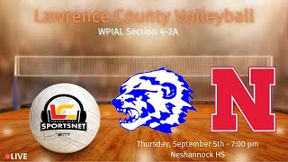 Neshannock Lancers vs Ellwood City Wolverines  WPIAL Girls Volleyball  Sept 5 2024 [upl. by Gerik]