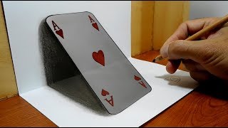 3D Trick Art on Paper Card [upl. by Anneyehc]