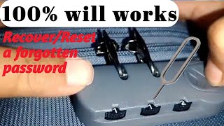 American Tourister Bag Lock Code Forgot How To Easy Unlock Forgotten Suitcase Lock Password [upl. by Jaquelin]