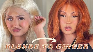 BLONDE TO GINGER HAIR TRANSFORMATION [upl. by Lipcombe]