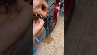 THE PROCESS OF TIRE PATCH tiremaintenance tirerepair tire motorcylce tutorial [upl. by Clance]