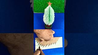 paper Xmas tree making 20224  christmas decoration ideas using paper diy [upl. by Ellenor793]