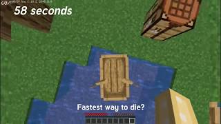 Fastest way to die in minecraft [upl. by Arymahs]