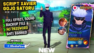 NEW Script Skin Xavier Gojo Satoru Jujutsu Kaisen Terbaru  No Password  Full Effect Voice [upl. by Azrim]