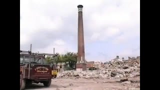 Fred Dibnah felling the Coop Dairy Chimney Leicester  1993 [upl. by Annahoj]