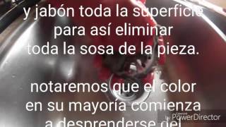 Como Desanodizar quitar anodizado piezas de aluminio [upl. by Ursas957]