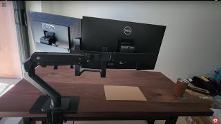 Ergotron HX Desk Dual monitor arm with handle [upl. by Eissert]