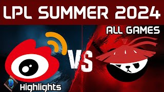 WBG vs AL Highlights ALL GAMES LPL Summer 2024 Weibo Gaming vs Anyones Legend by Onivia [upl. by Esteban]