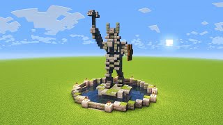 Minecraft Knight Statue Tutorial 120  How to Build a Knight Statue in Minecraft [upl. by Orfinger]