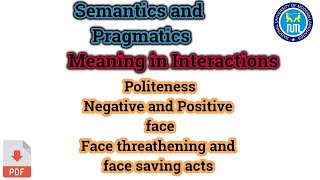 Meaning in Interaction  Politeness in Interaction [upl. by Ideih105]