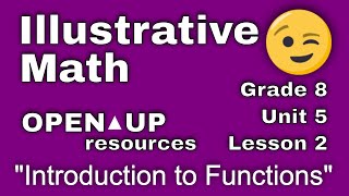 😉 8th Grade Unit 5 Lesson 2 quotIntroduction to Functionsquot Illustrative Math [upl. by Oirrad]