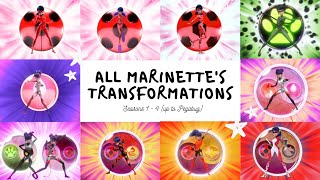 All Marinettes transformations S14 up to Pegabug [upl. by Yhtamit]