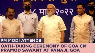 PM Modi attends oathtaking ceremony of Goa CM Pramod Sawant at Panaji Goa [upl. by Salinas]