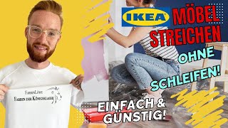 Ikea Möbel streichen ohne schleifen  Upcycling Möbel einfach amp günstig lackieren  farbenloewede [upl. by Lahcar]