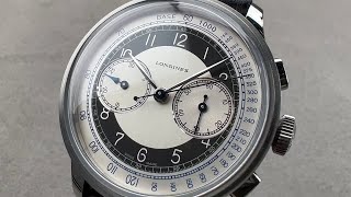 Longines Heritage Classic Chronograph quottuxedo dialquot L28304930 Longines Watch Review [upl. by Modie]