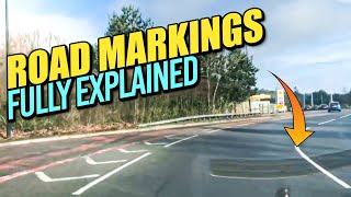 Road Markings Fully Explained  Driving Lesson on Road Markings [upl. by Esnahc419]