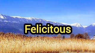 Felicitous Definition amp Meaning [upl. by Kimitri]