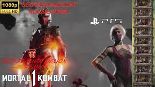 MK1 Sektor Khameleon Kameo Klassic Tower Gameplay Ending 1080p 60fps PS5 [upl. by Yalcrab]