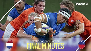 An emotional ROLLERCOASTER end  Final Minutes  Netherlands v Samoa  WXV 3 2024 [upl. by Vachel]