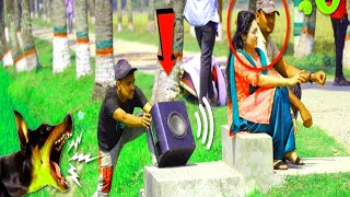 Fake Dog Bark Prank In Sound Box Prank  In Public Funny Reaction 😂😂😂 By star fun 02 [upl. by Yonita]