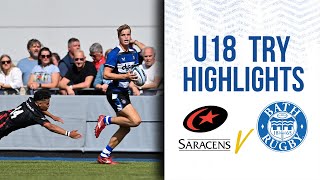 Try Highlights  Saracens U18 v Bath Rugby U18 [upl. by Enileve57]