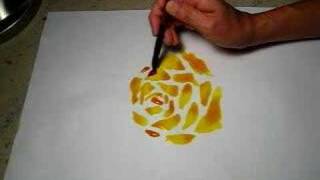 Paint a rose with food color and copy paper [upl. by Leveroni]