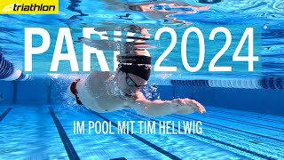 TriathlonTraining für Olympia Im Pool mit Tim Hellwig  PARIS 2024 [upl. by Areip]