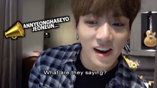 Jungkook reacted to the Euphoria fanchant  The time BTS 방탄소년단 [upl. by Ateuqirne34]