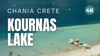 KOURNAS LAKE in CHANIA CRETE  Natural Paradise Greece Travel Video 4K [upl. by Becht93]