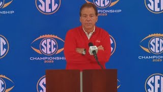 Nick Saban on Alabamas preparation for Georgia in 2023 SEC Championship Game [upl. by Aernda979]